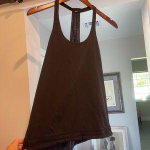 Black lulu lemon workout tank top. Sheer in the back